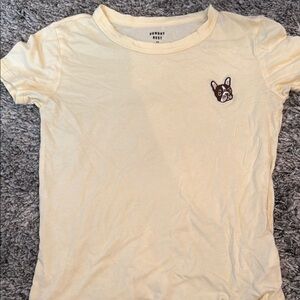 Sunday Best Butter Yellow T-Shirt with Dog Patch